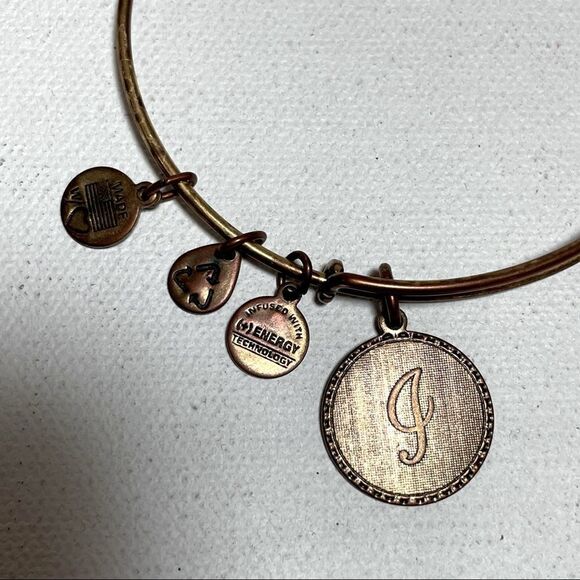 Alex and Ani “J” Monogram Bracelet - Picture 1 of 4